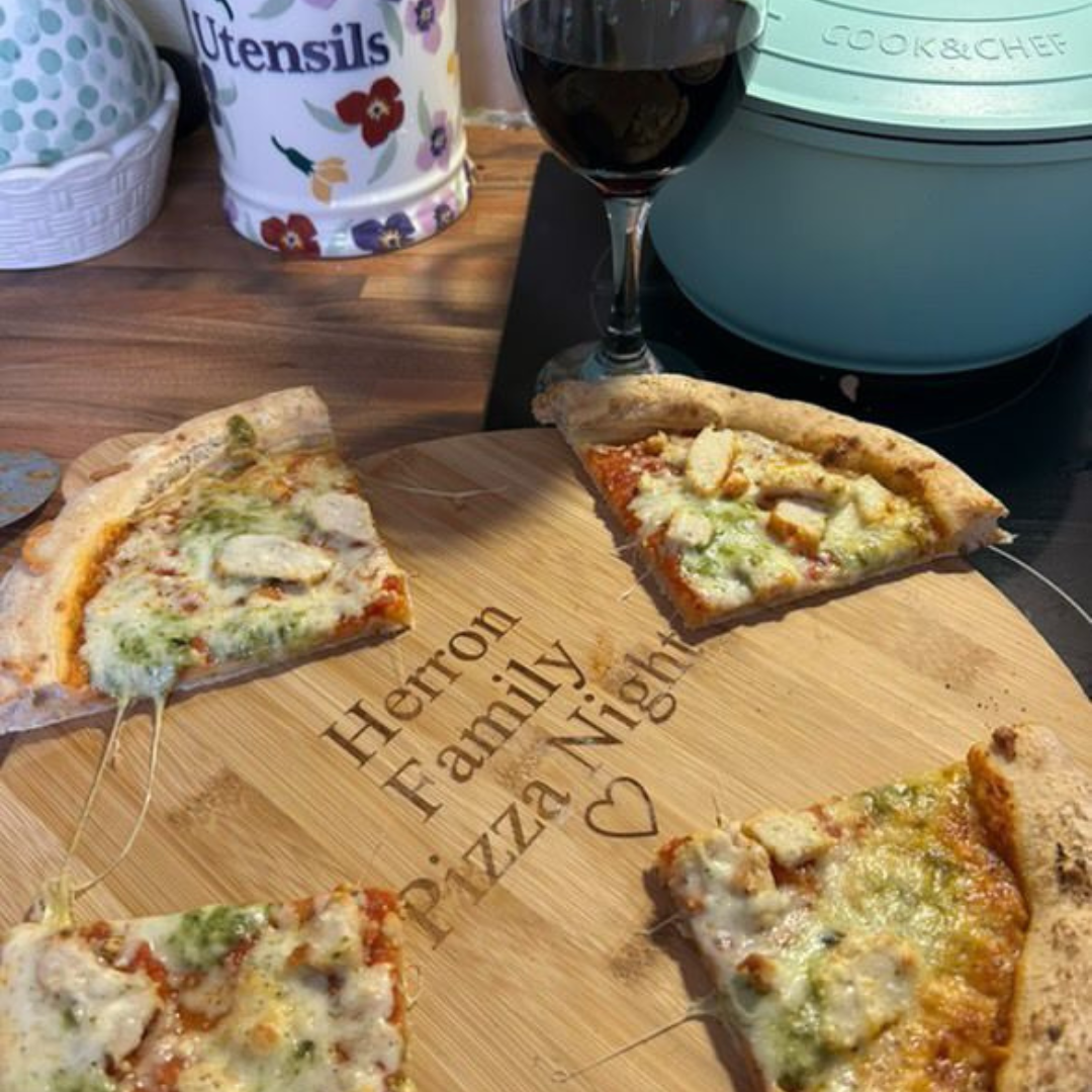 Personalised Engraved Wooden Pizza Board