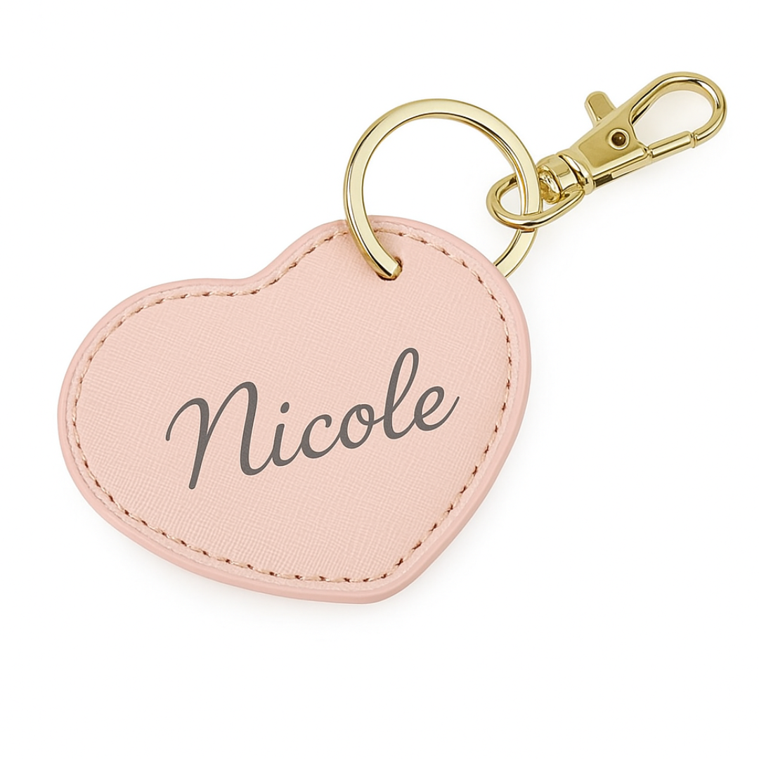 Personalised Engraved Heart Keyring