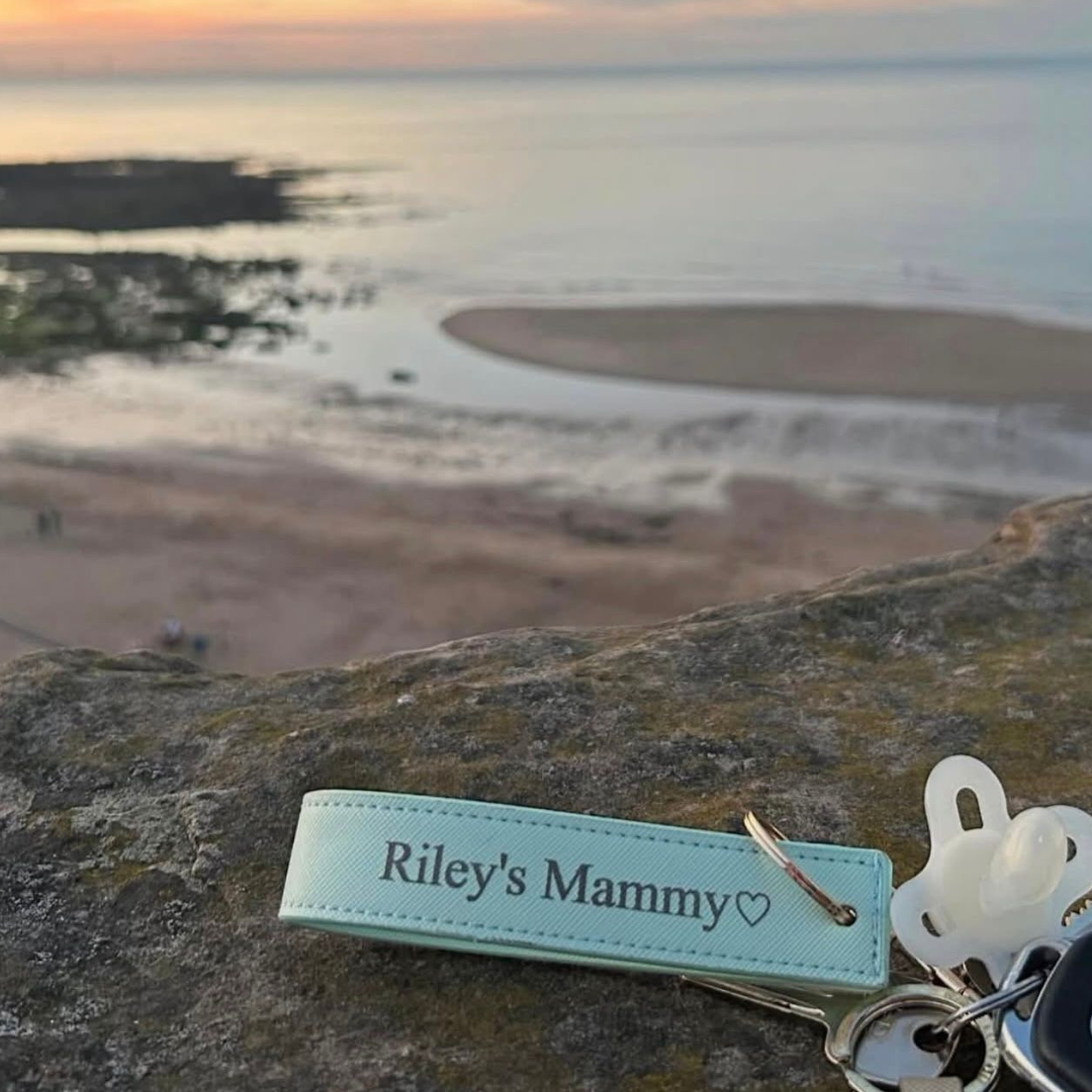 Personalised Engraved Wristlet Keyring - Mint