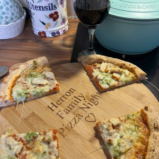 Personalised Engraved Wooden Pizza Board