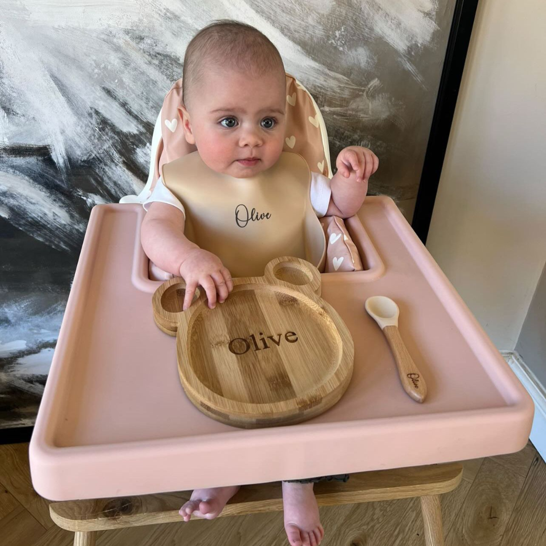 Personalised Wooden Engraved Bear Plate