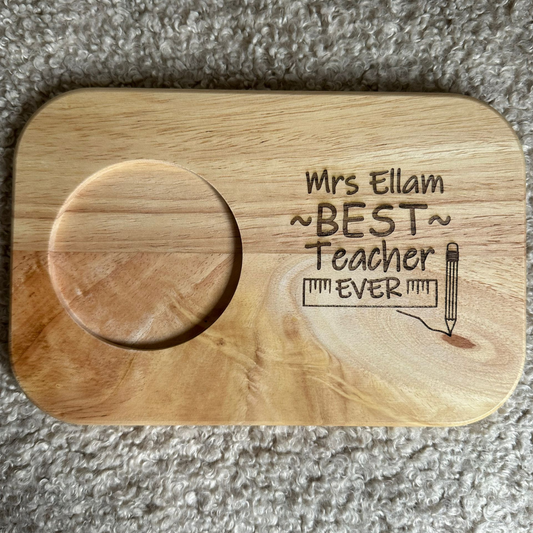 Personalised Best Teacher Tea & Biscuit Board – End of Term Thank You Gift