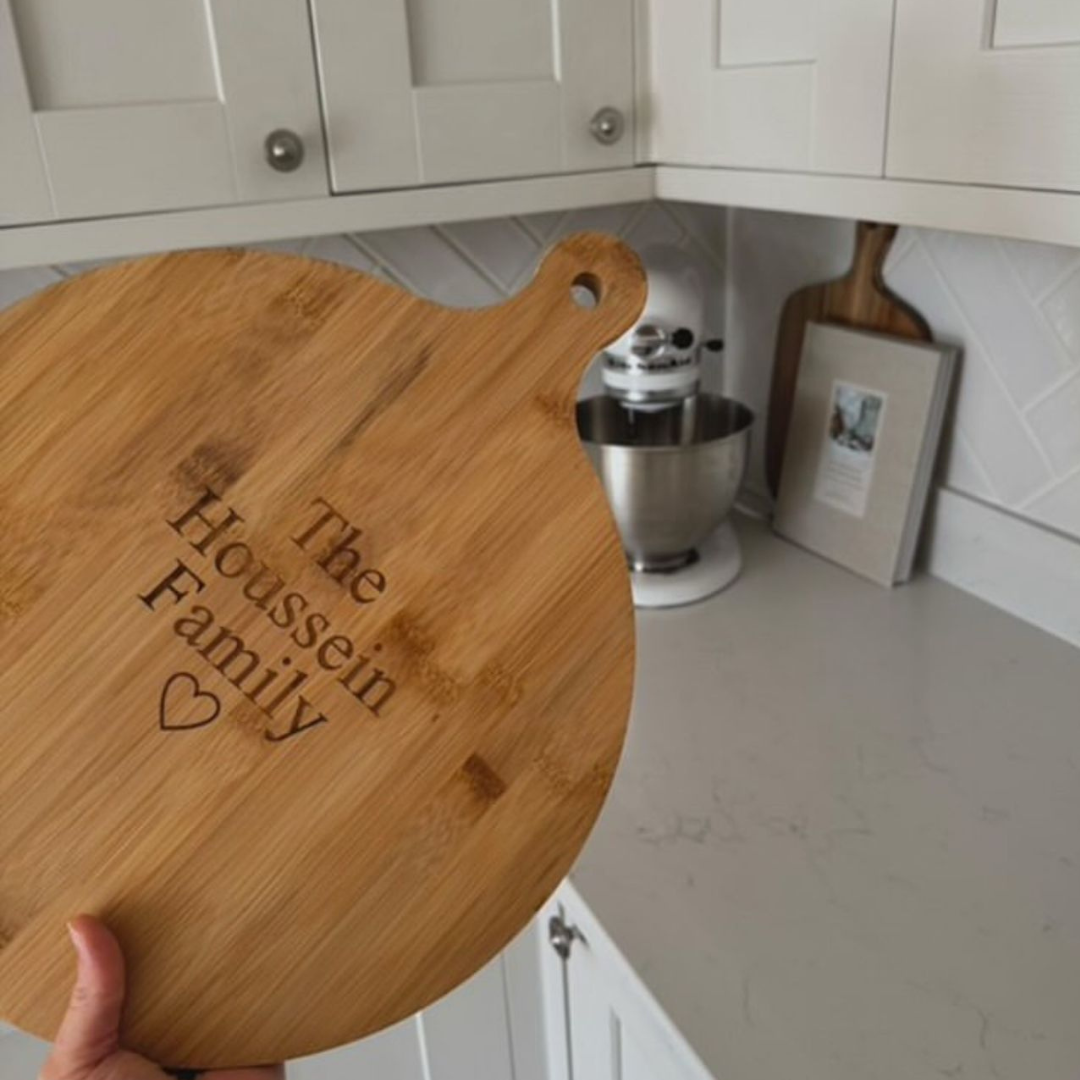 Personalised Engraved Wooden Pizza Board