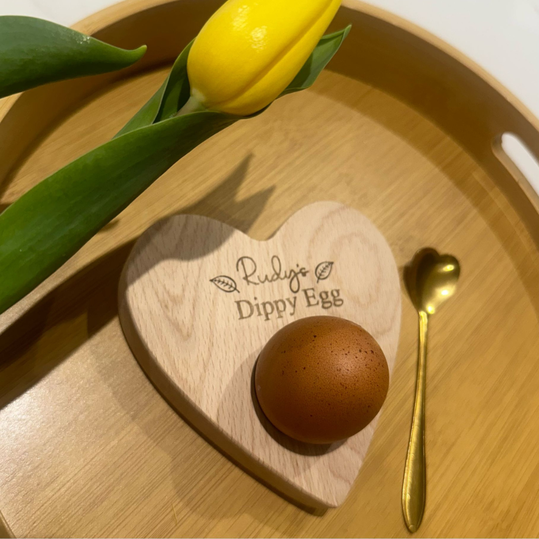 Personalised Wooden Engraved Dippy Egg Holder