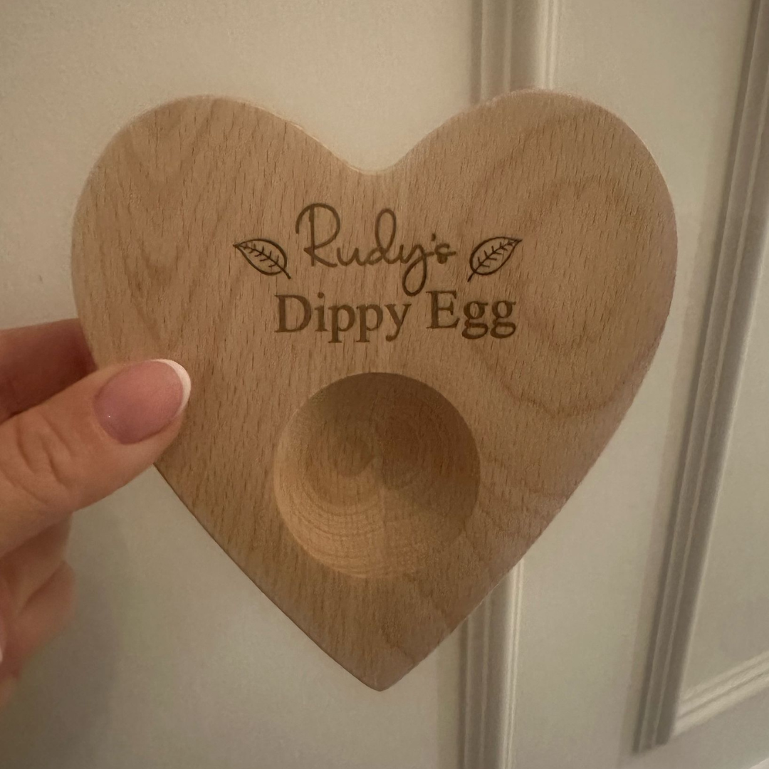 Personalised Wooden Engraved Dippy Egg Holder