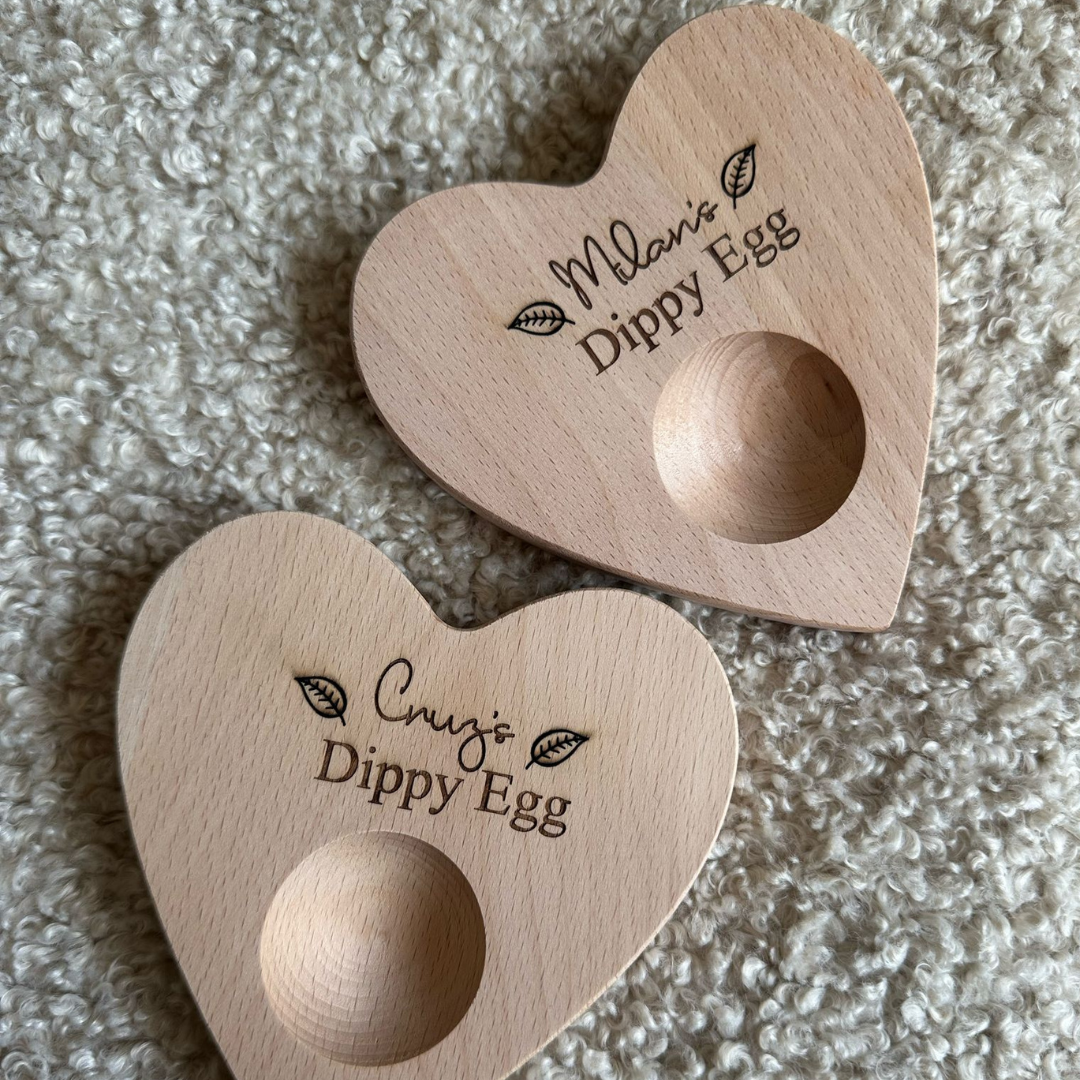 Personalised Wooden Engraved Dippy Egg Holder