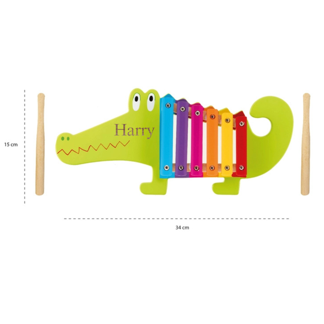 Personalised Engraved Wooden Crocodile Xylophone