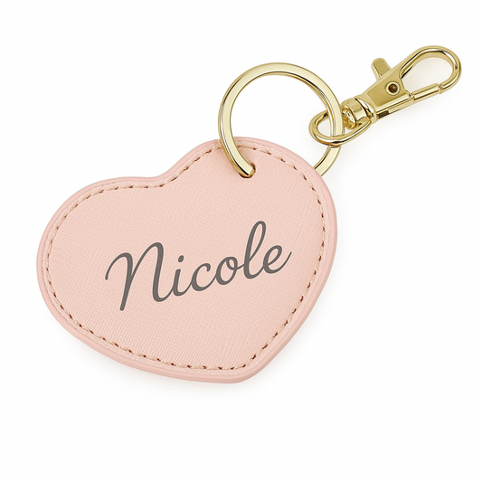 Personalised Engraved Heart Keyring