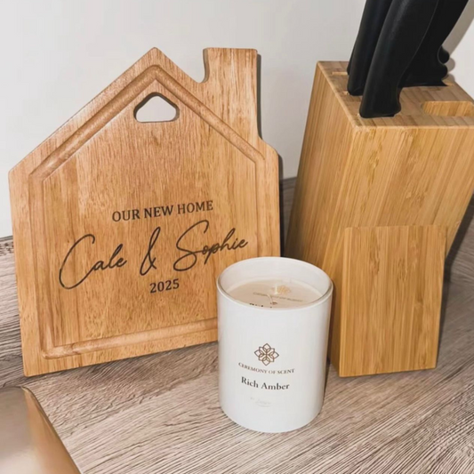 Personalised Wooden "New Home" Engraved Board