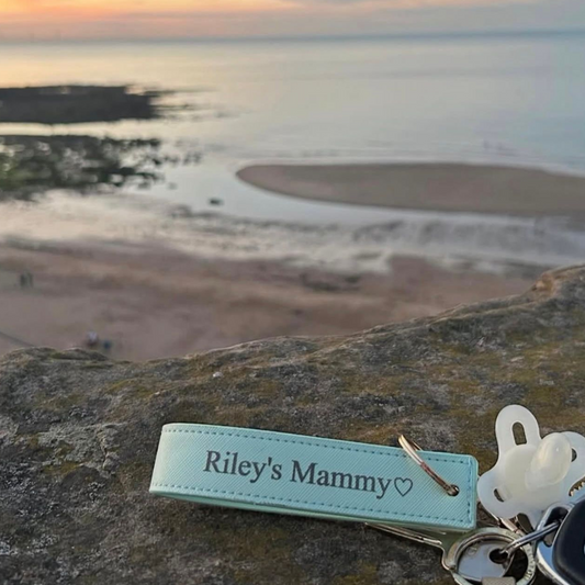 Personalised Engraved Wristlet Keyring - Mint