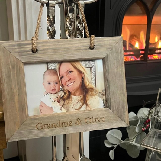 Personalised Engraved Wooden 6x4 Photo Frame