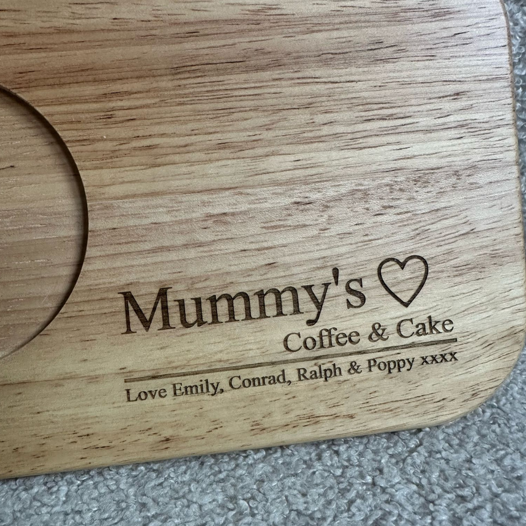 Personalised Engraved Tea & Biscuit Board – The Perfect Gift