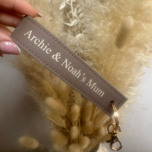 Personalised Engraved Wristlet Keyring