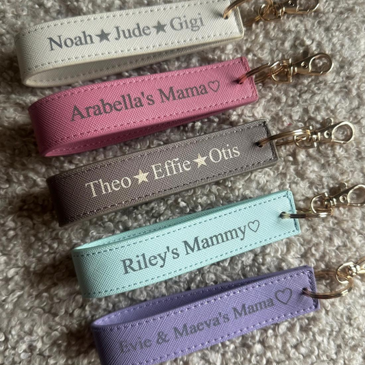 Personalised Engraved Wristlet Keyring
